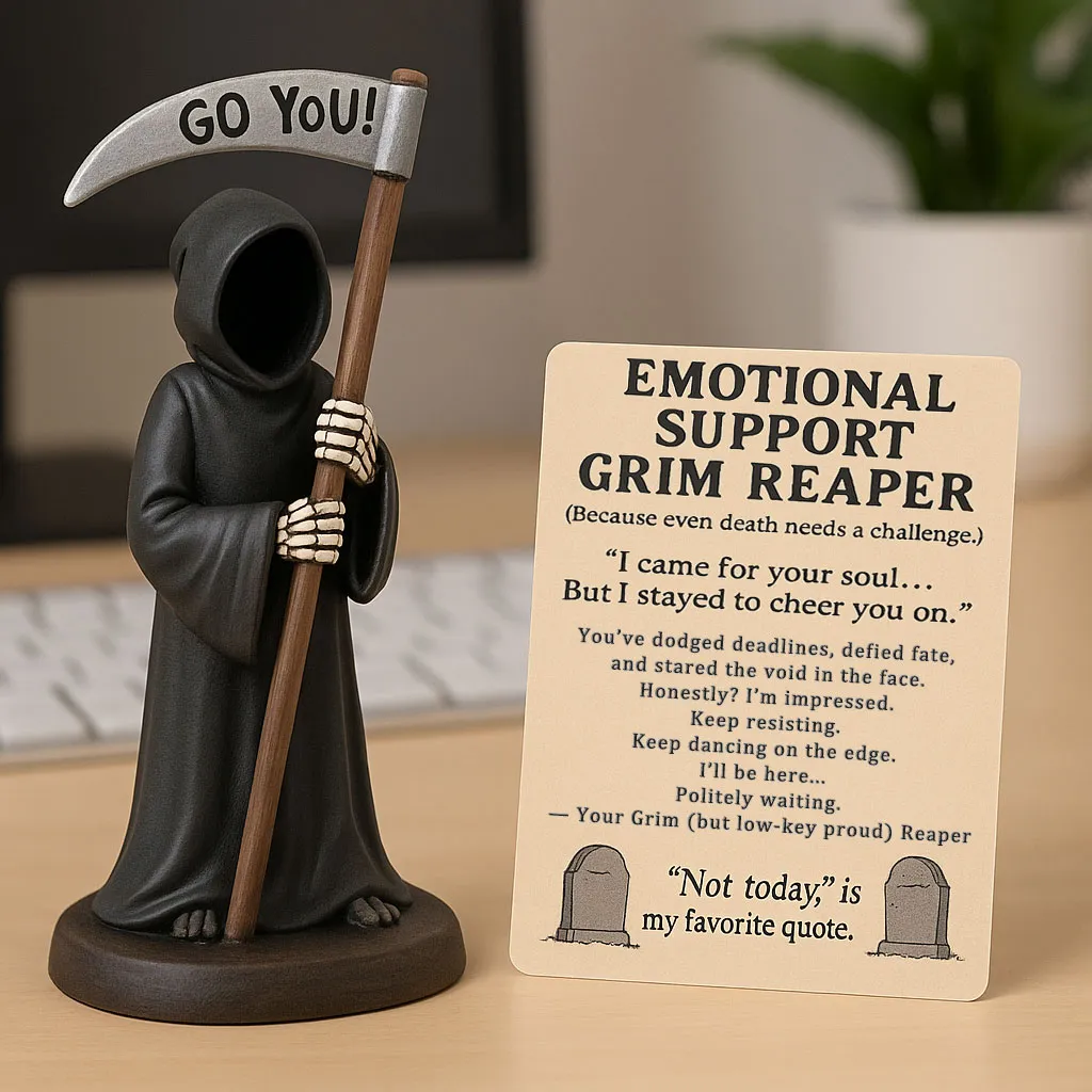 💀☕ Emotional Support Grim Reaper - Your New Existential BFF