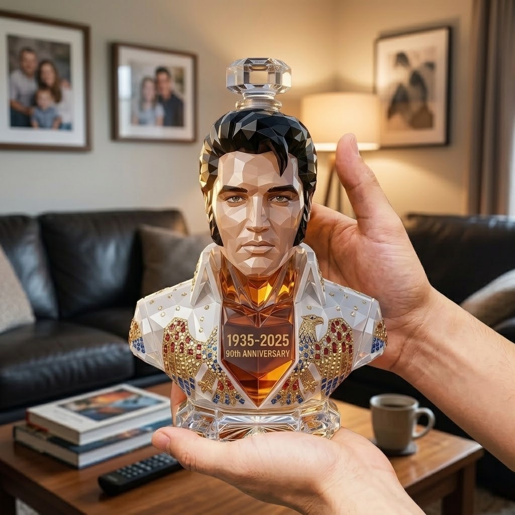 Elvis Presley 90th Anniversary Whiskey Bottle
