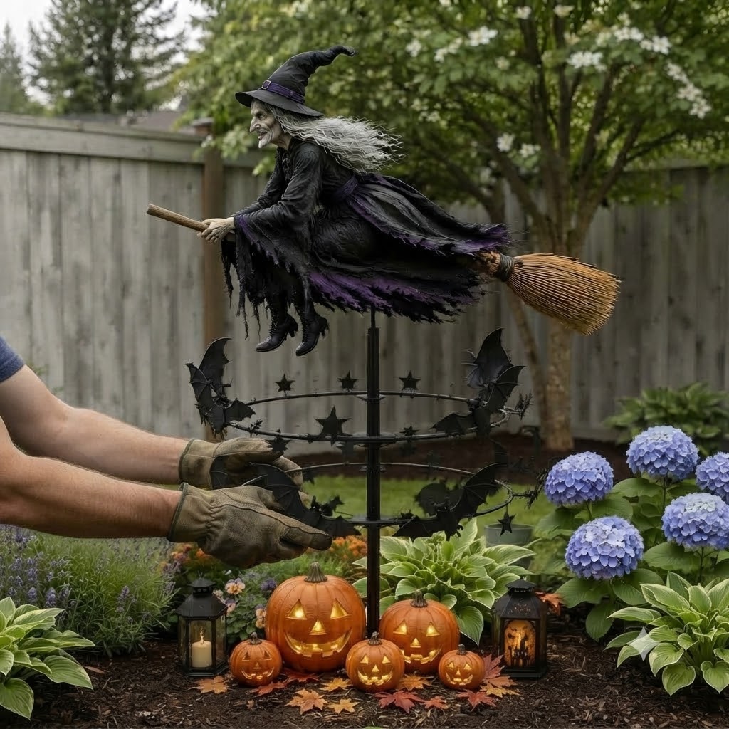 The Enchanted Witch Garden Wind Spinner