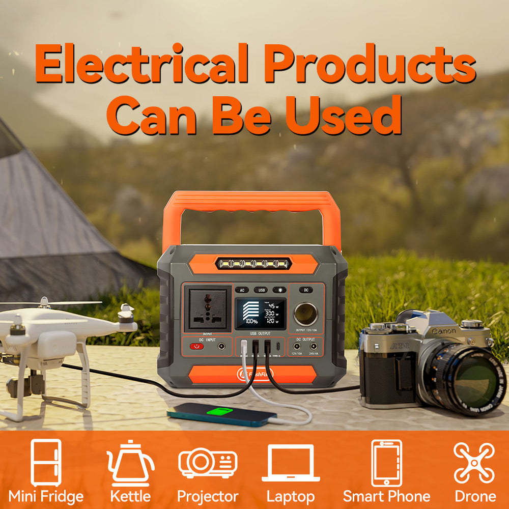 FlashFish P66A Portable Power Station | 260W+288Wh UPS & Wireless