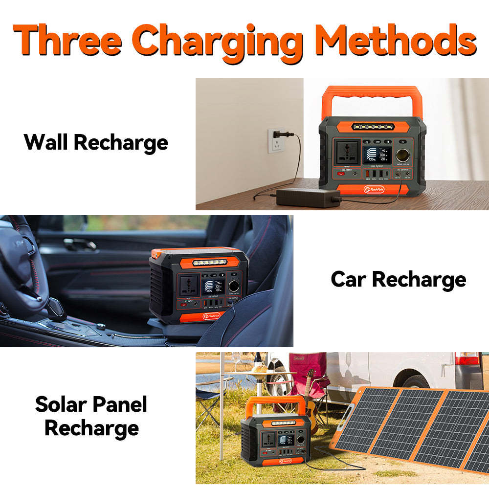 FlashFish P66A Portable Power Station | 260W+288Wh UPS & Wireless