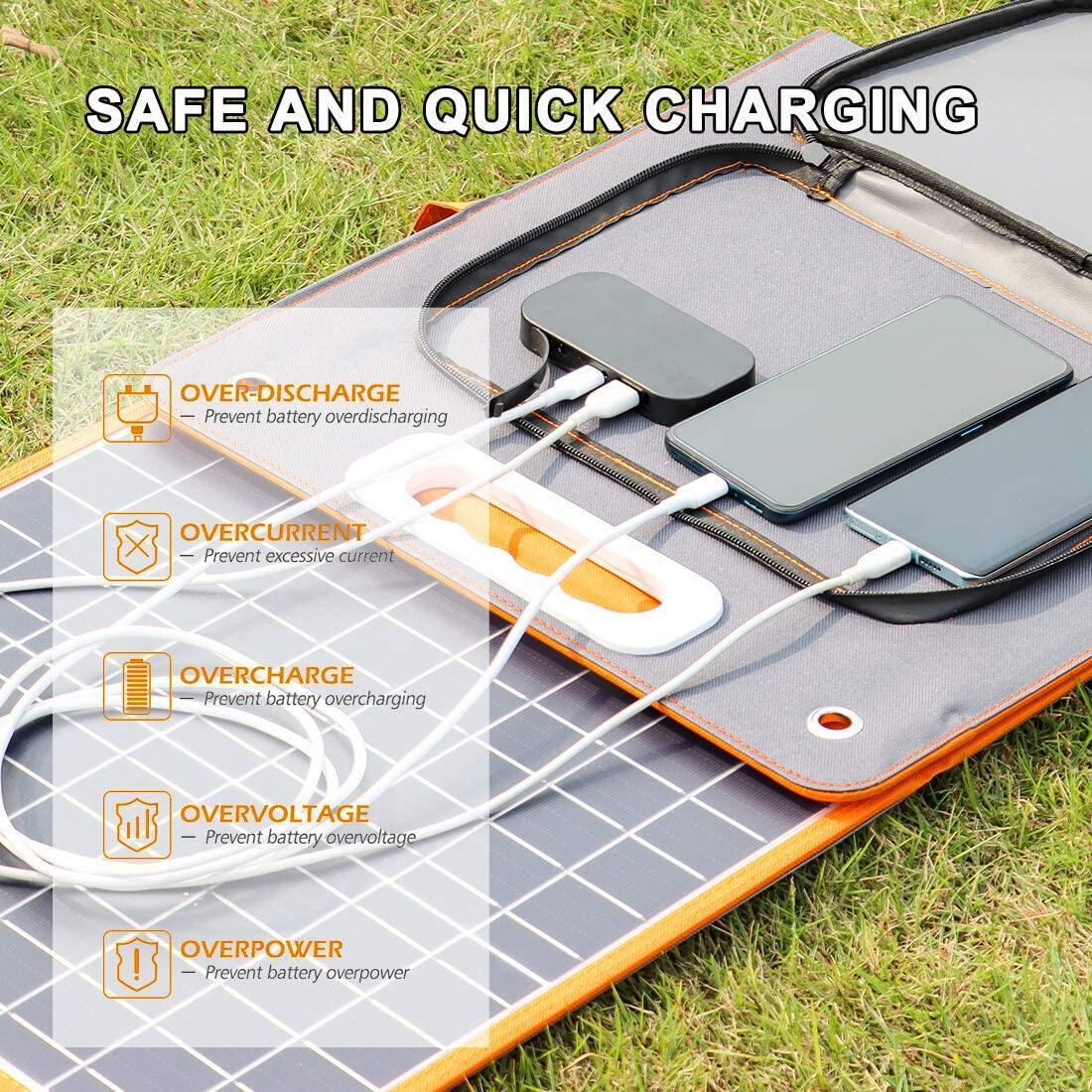 FlashFish TSP100 Portable Solar Panel | 100W/18V Foldable Charger