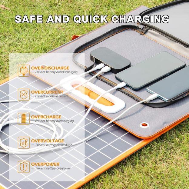 FlashFish TSP100 Portable Solar Panel | 100W/18V Foldable Charger