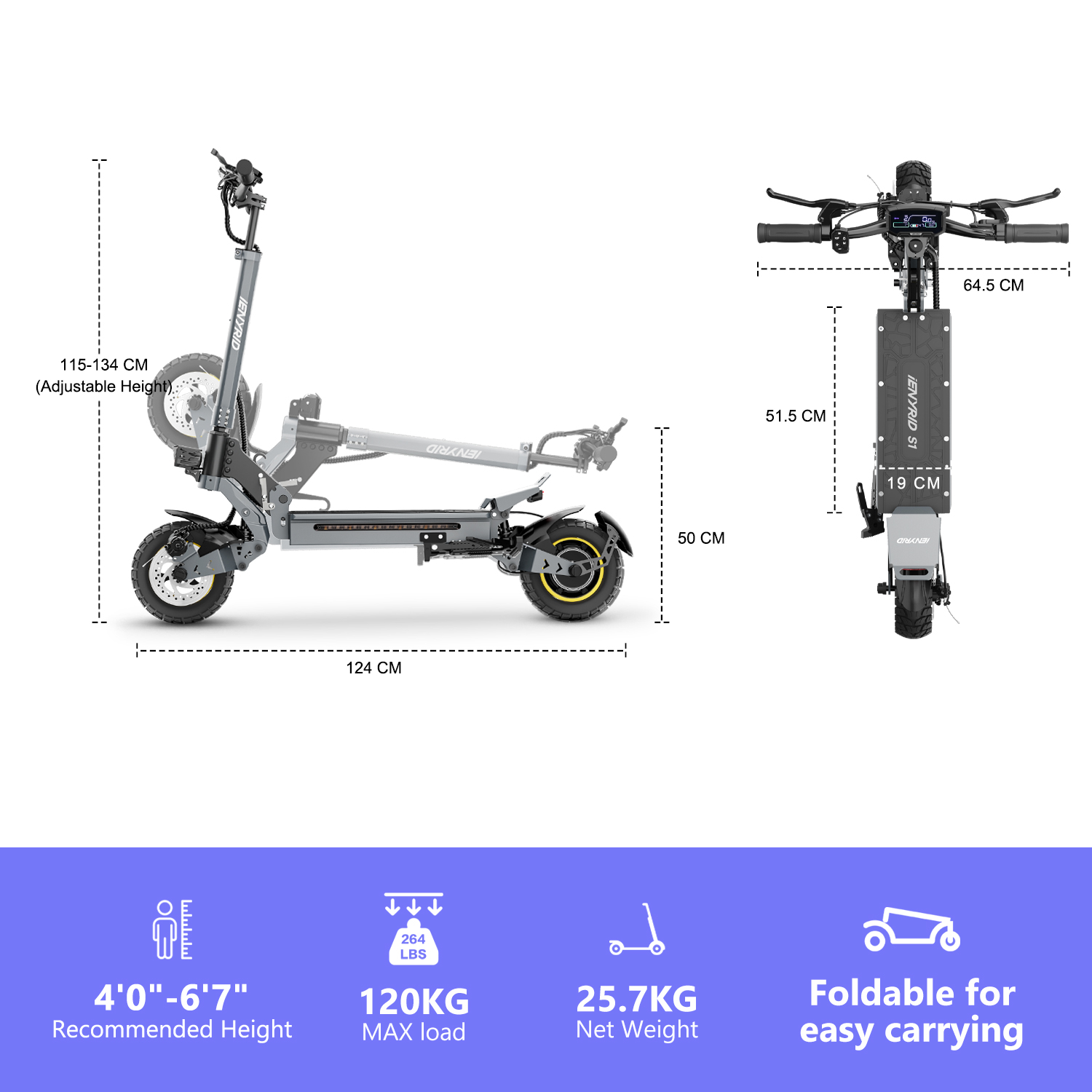 iENYRID S1 1000W Commuter Electric Scooter