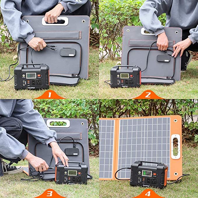 FlashFish TSP60 Portable Solar Panel | 18V/60W Foldable Charger