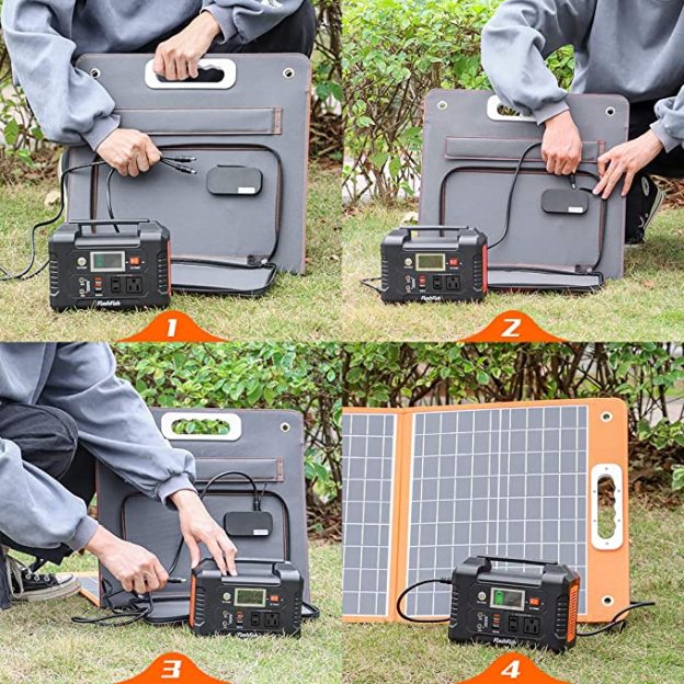 FlashFish TSP60 Portable Solar Panel | 18V/60W Foldable Charger
