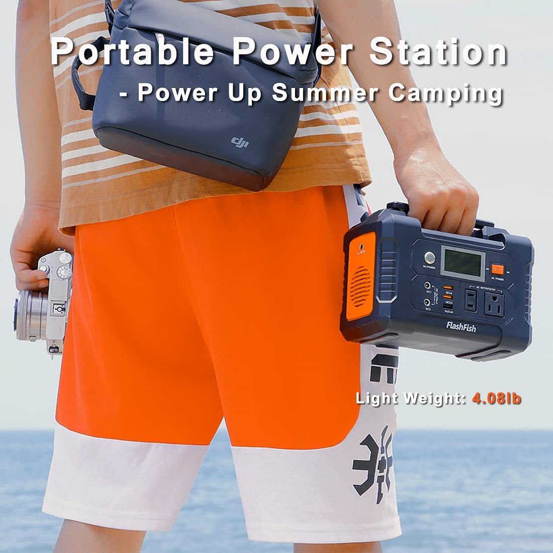FlashFish E200 Portable Power Station | 200W+151Wh Compact Generator