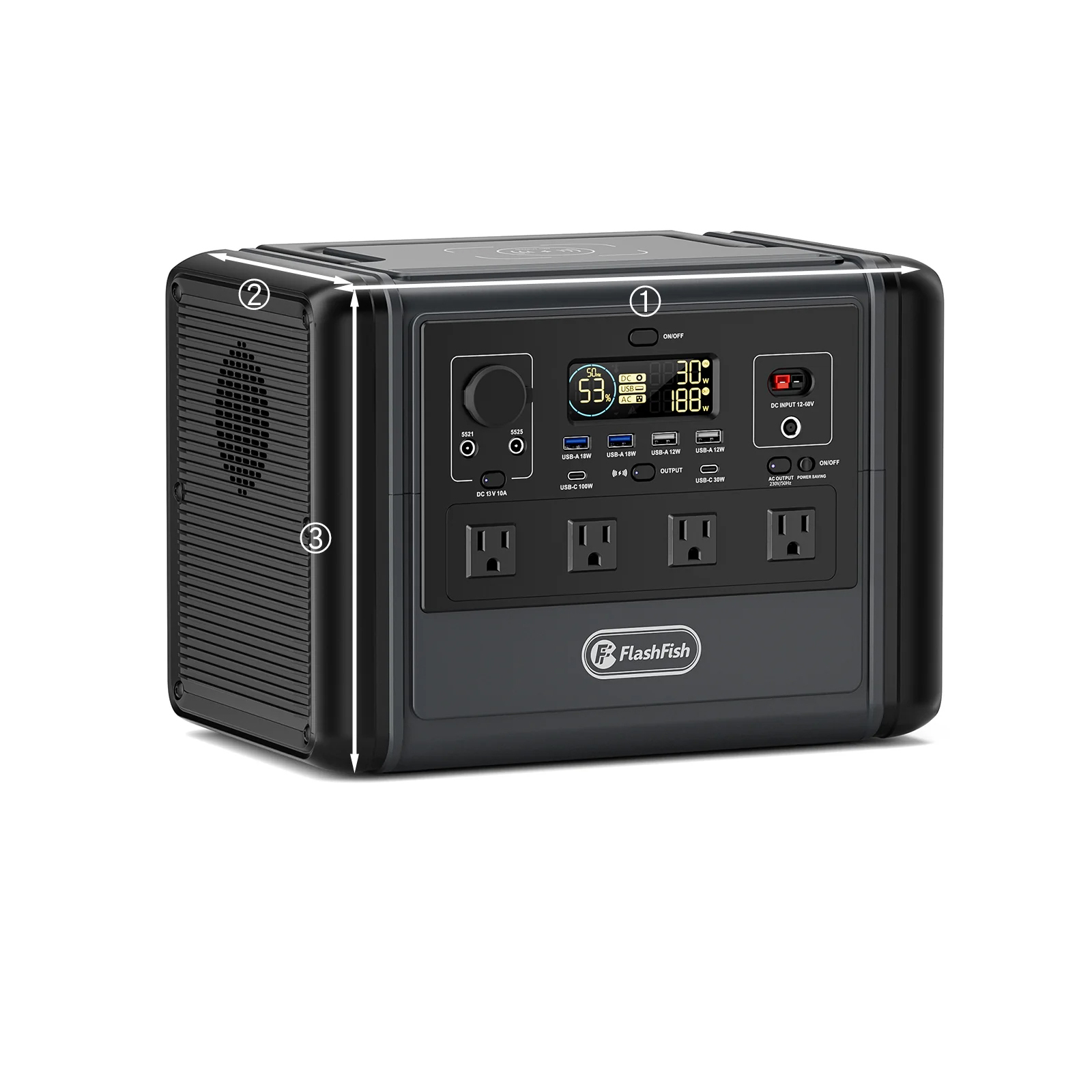Flashfish T1200S Portable Power Station |【LFP】1200W+768Wh