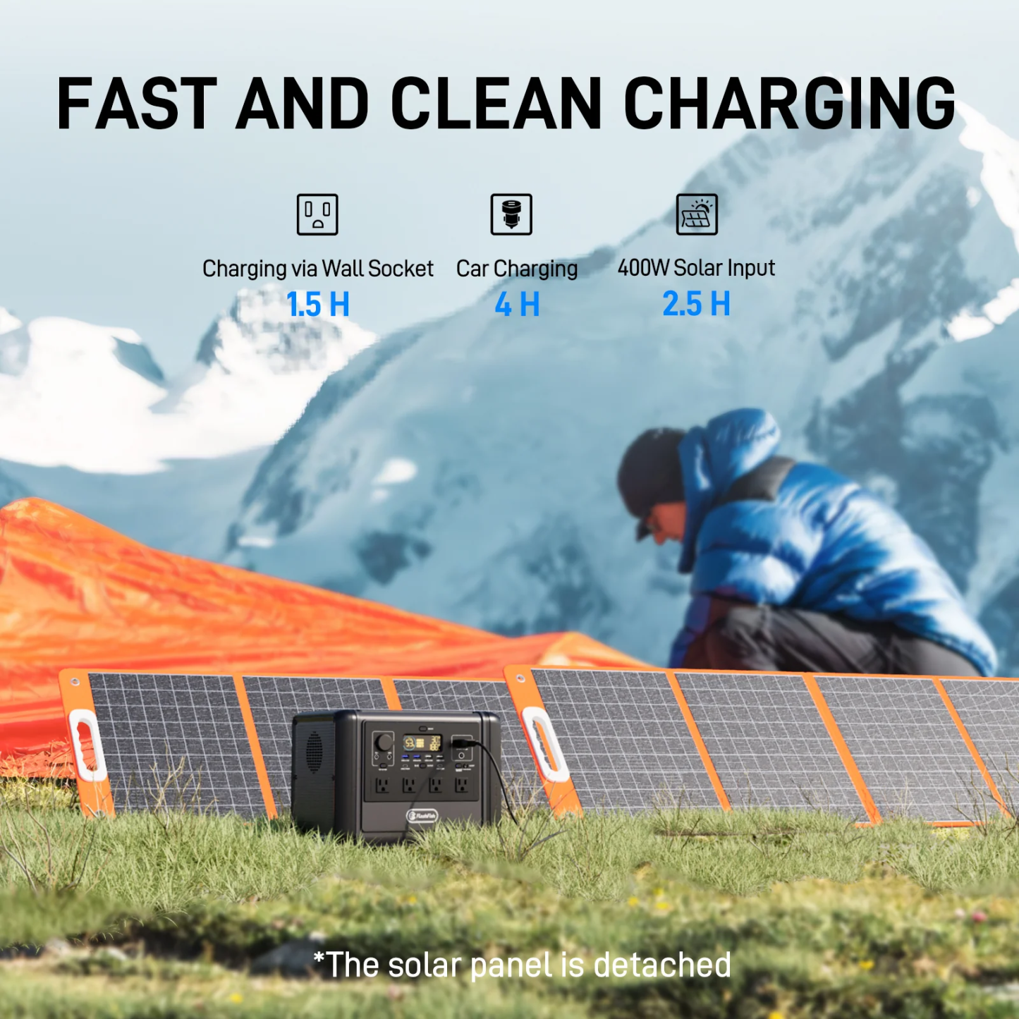 Flashfish T1200S Portable Power Station |【LFP】1200W+768Wh