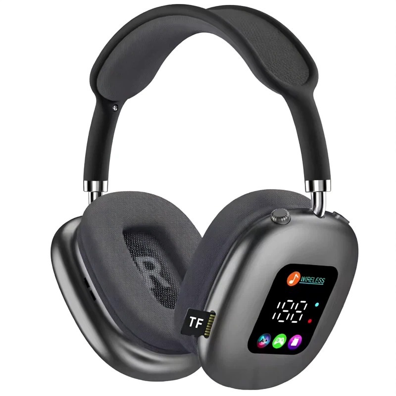 NWNENF RGB LED Gaming Headset Wireless Bluetooth Headphones – HiFi Stereo Over-Ear Sports Earbuds with Noise Reduction Mic-Black