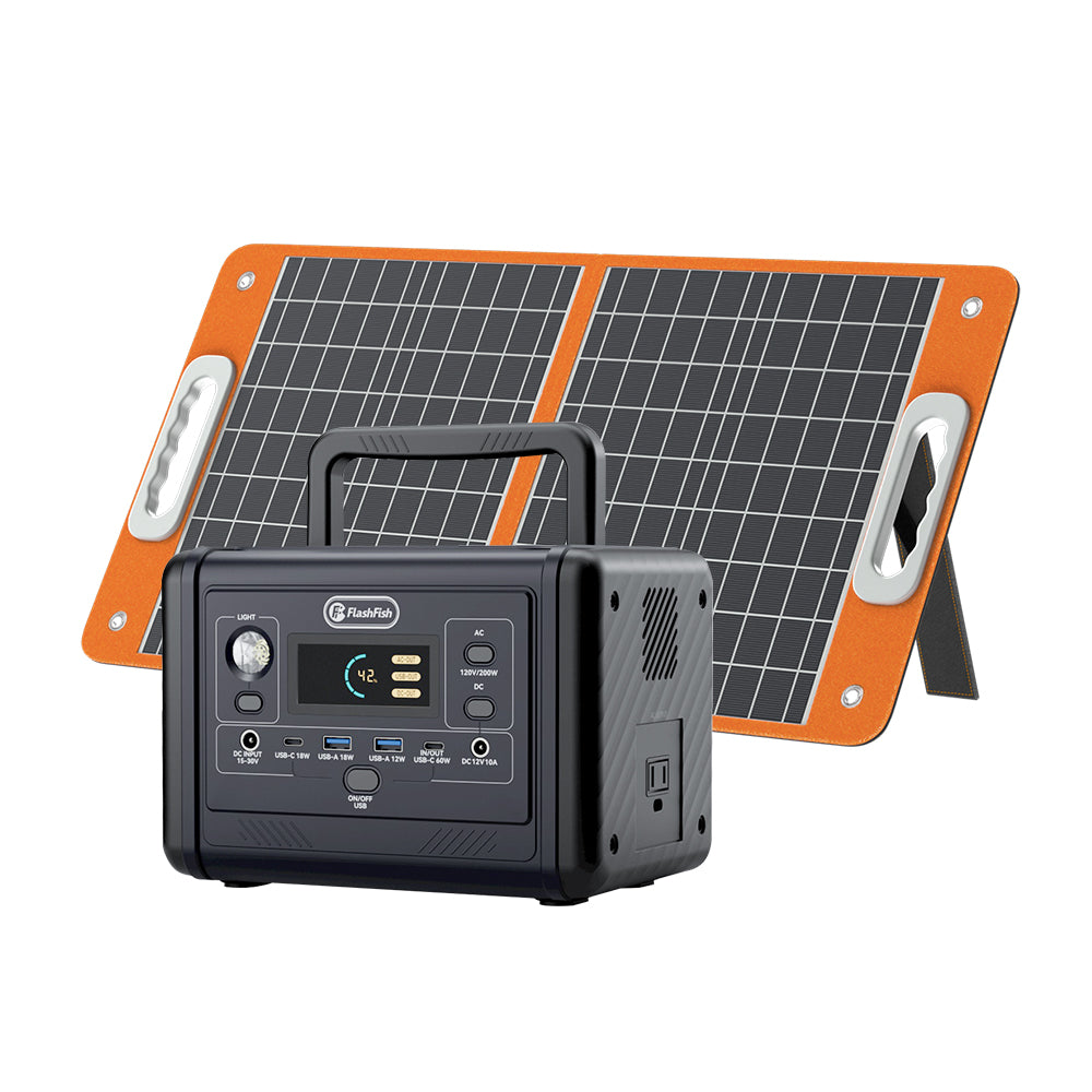 FlashFish T200 Portable Power Station |【LFP】200W+153.6Wh