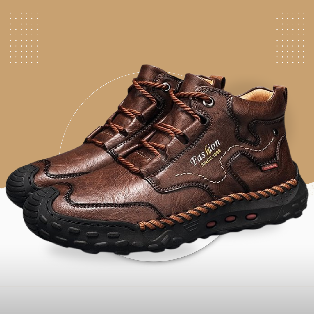 Men's Hand-Sewn Composite toe Cowhide Shoes Casual Shoes