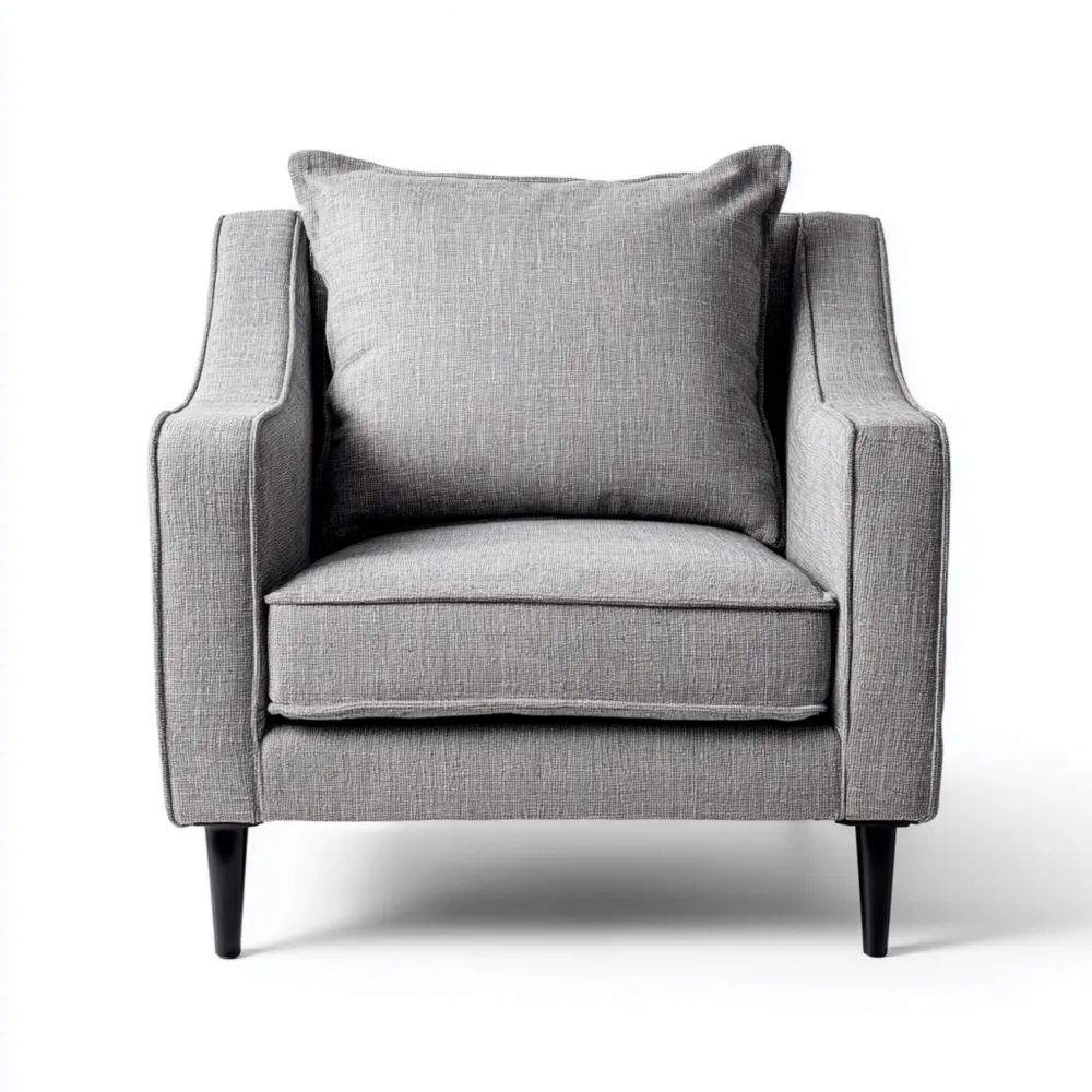 Einzelsessel Stoff 85x75x85 cm – Hellgrau – Modernes Design