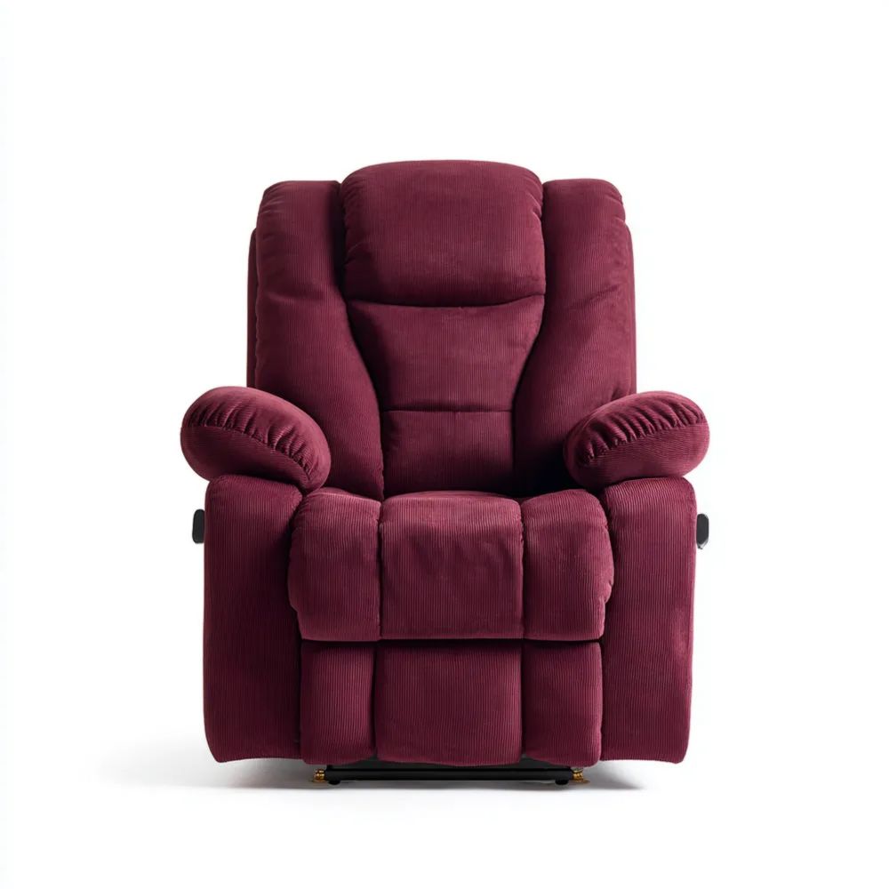 Relaxsessel Samtstoff 85x90x105 cm – Dunkelrot – Verstellbar