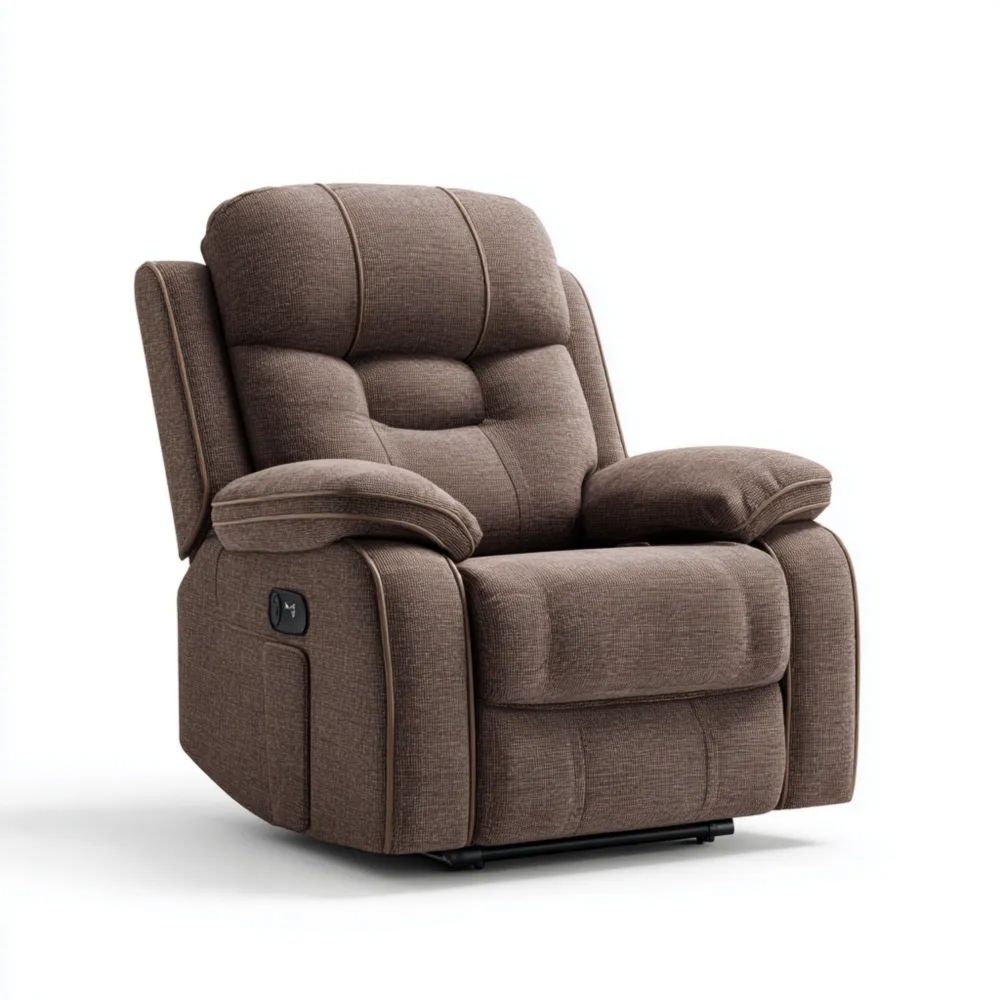 Relaxsessel Stoffbezug 85x90x100 cm – Braun – Entspannungsfunktion