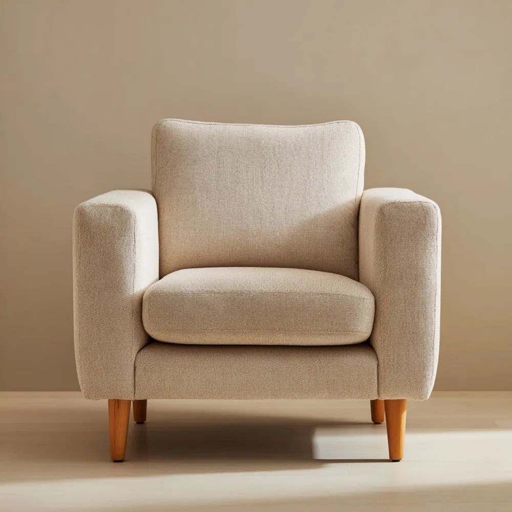 Moderner Sessel Stoff 85x90x75 cm – Beige
