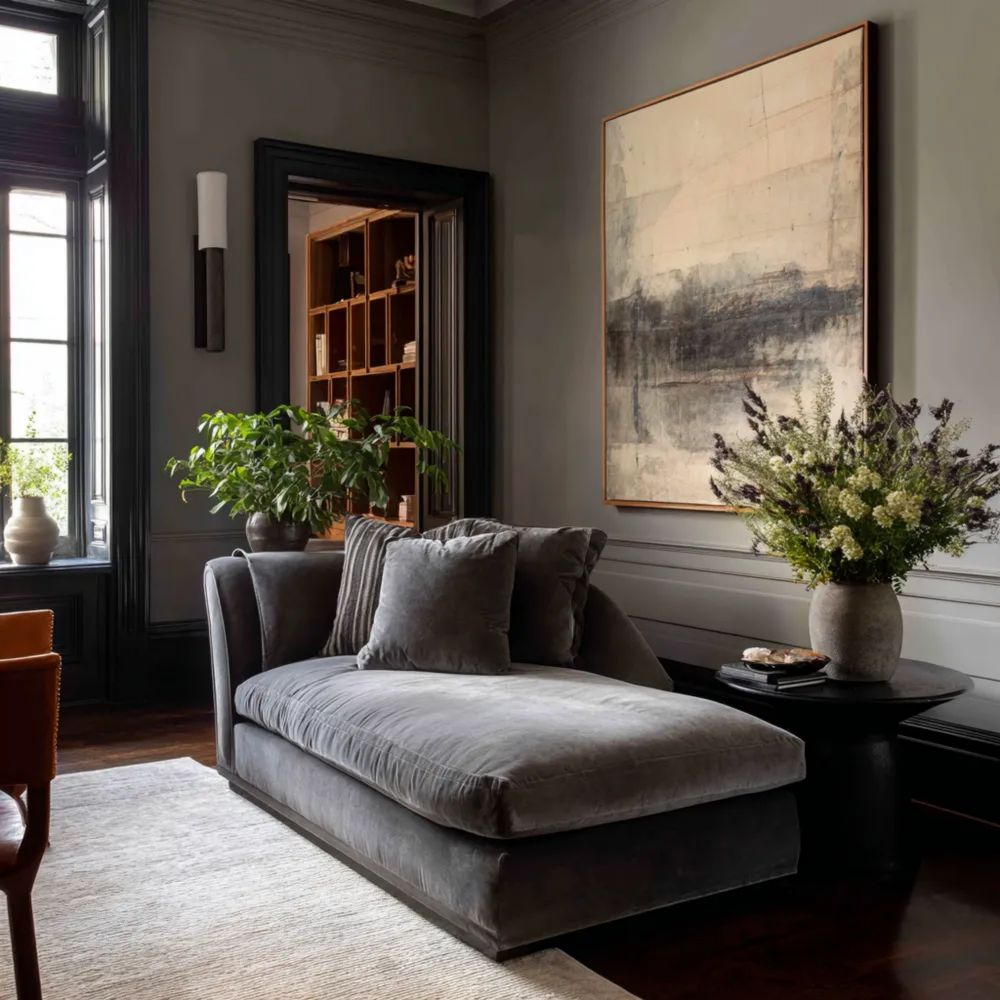 Relaxliege Samt 200x90x85 cm – Dunkelgrau – Modernes Design