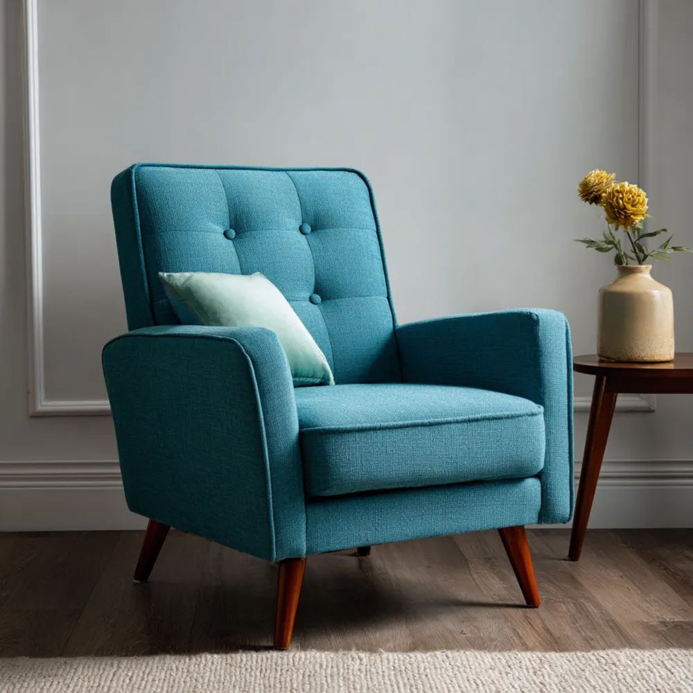Moderner Sessel Stoff 78x85x95 cm – Türkis