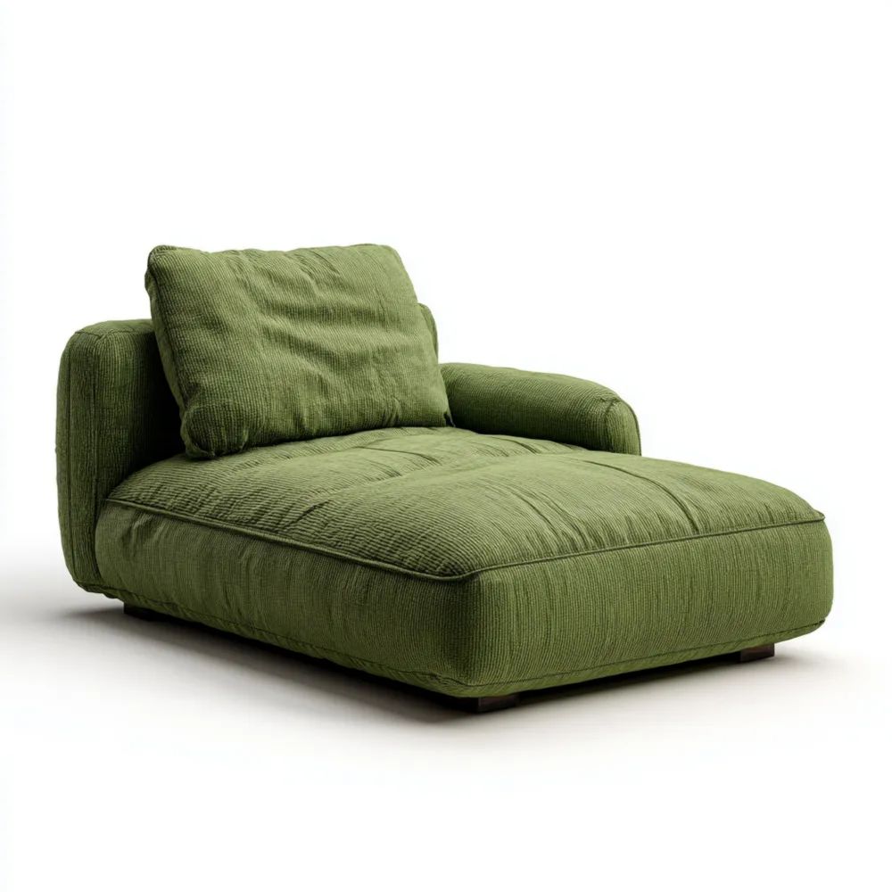 Loungesessel Cordstoff 120x85x70 cm – Grün – Modernes Design