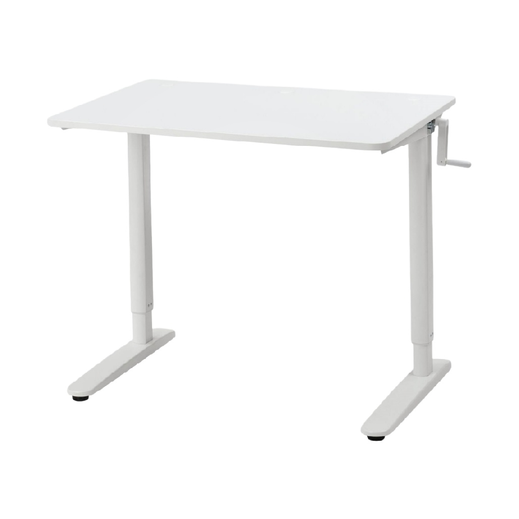 Bureau réglable en hauteur pour travail à domicile en métal et MDF - 120 x 60 x 75-boitepure.com