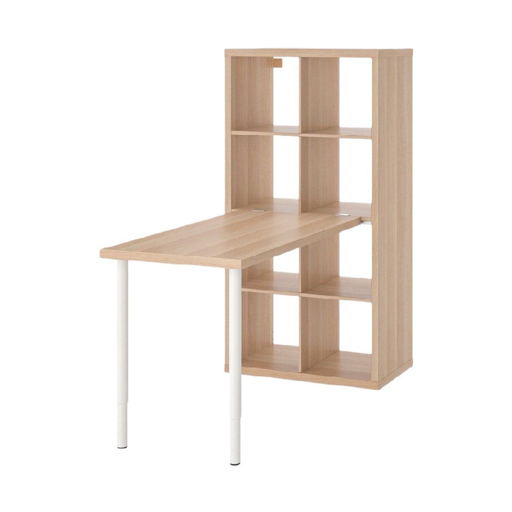 Bureau polyvalent avec étagères pour bureau en bois - 150 x 75 x 180-boitepure.com
