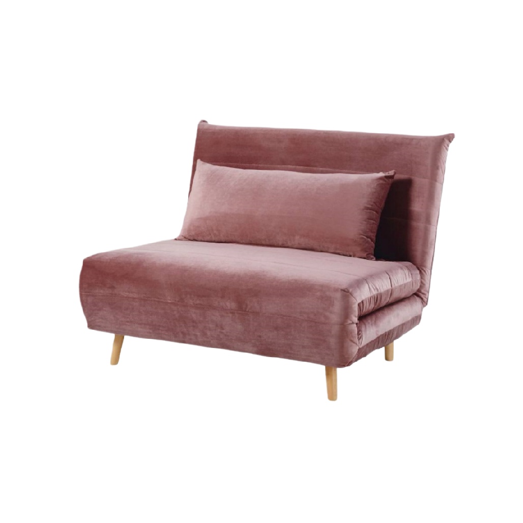 Canapé convertible en tissu - Usage dans un salon ou une chambre - Structure en bois - 90 x 70 x 80-boistexture.com