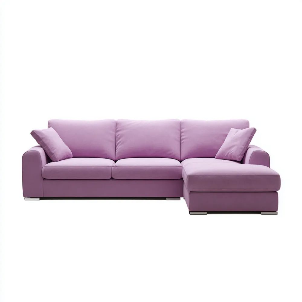 Ecksofa Stoffpolster 250x150x85 cm – Lila – Modernes Design