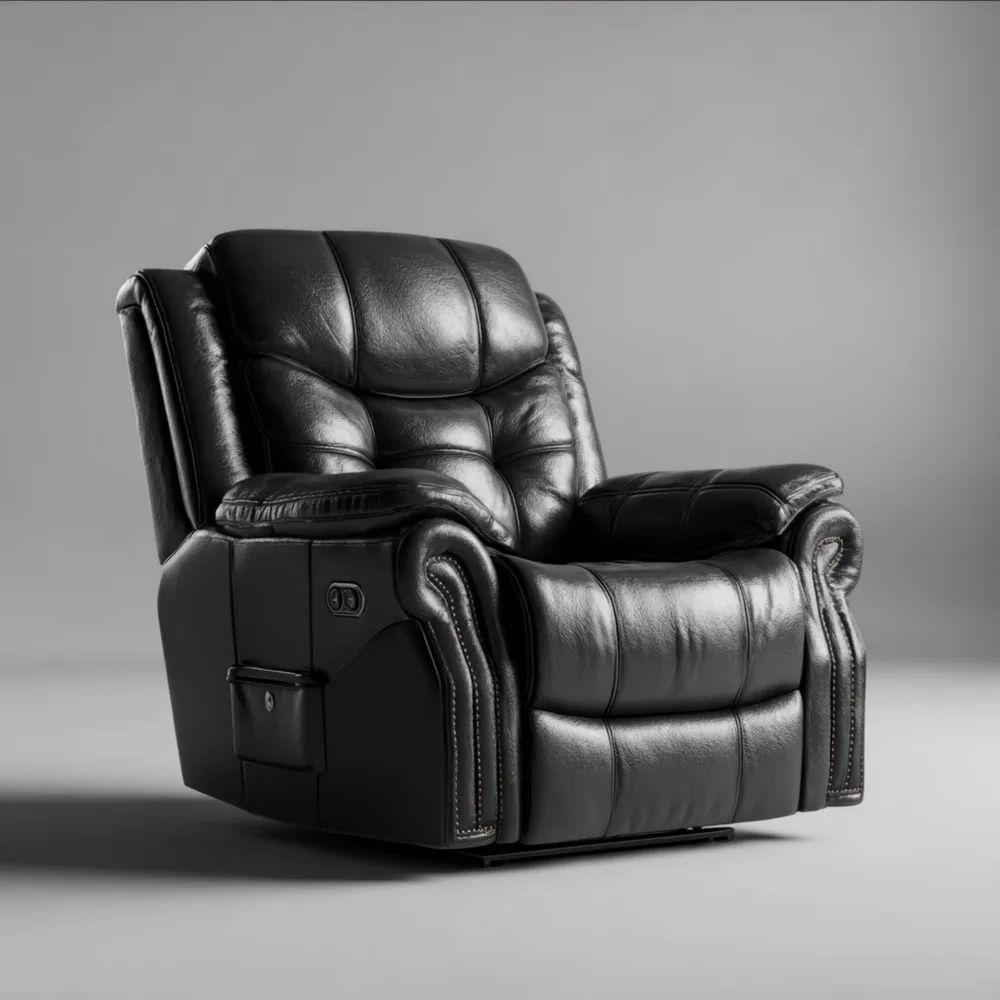 Relaxsessel Kunstleder 90x100x105 cm - Schwarz