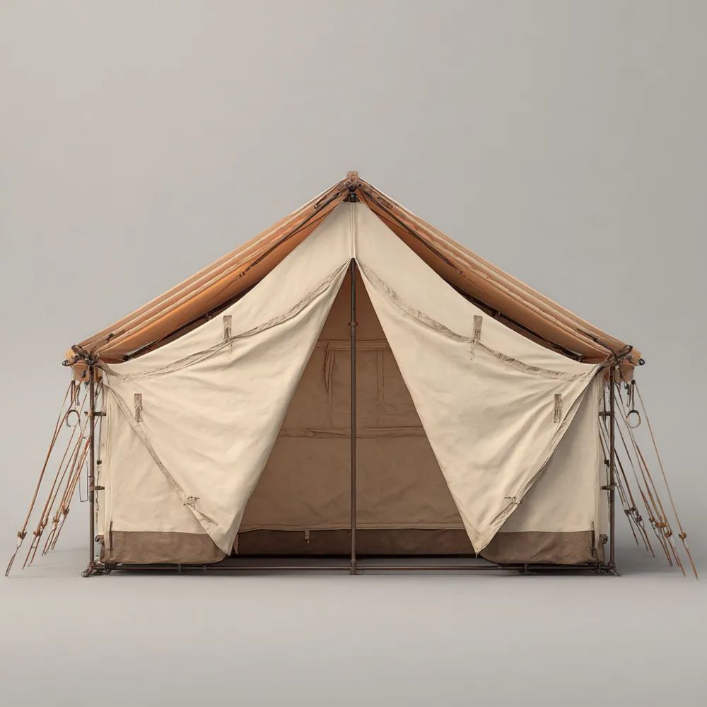 Familienzelt Baumwolle 300x400x250 cm – Beige – Wasserdicht