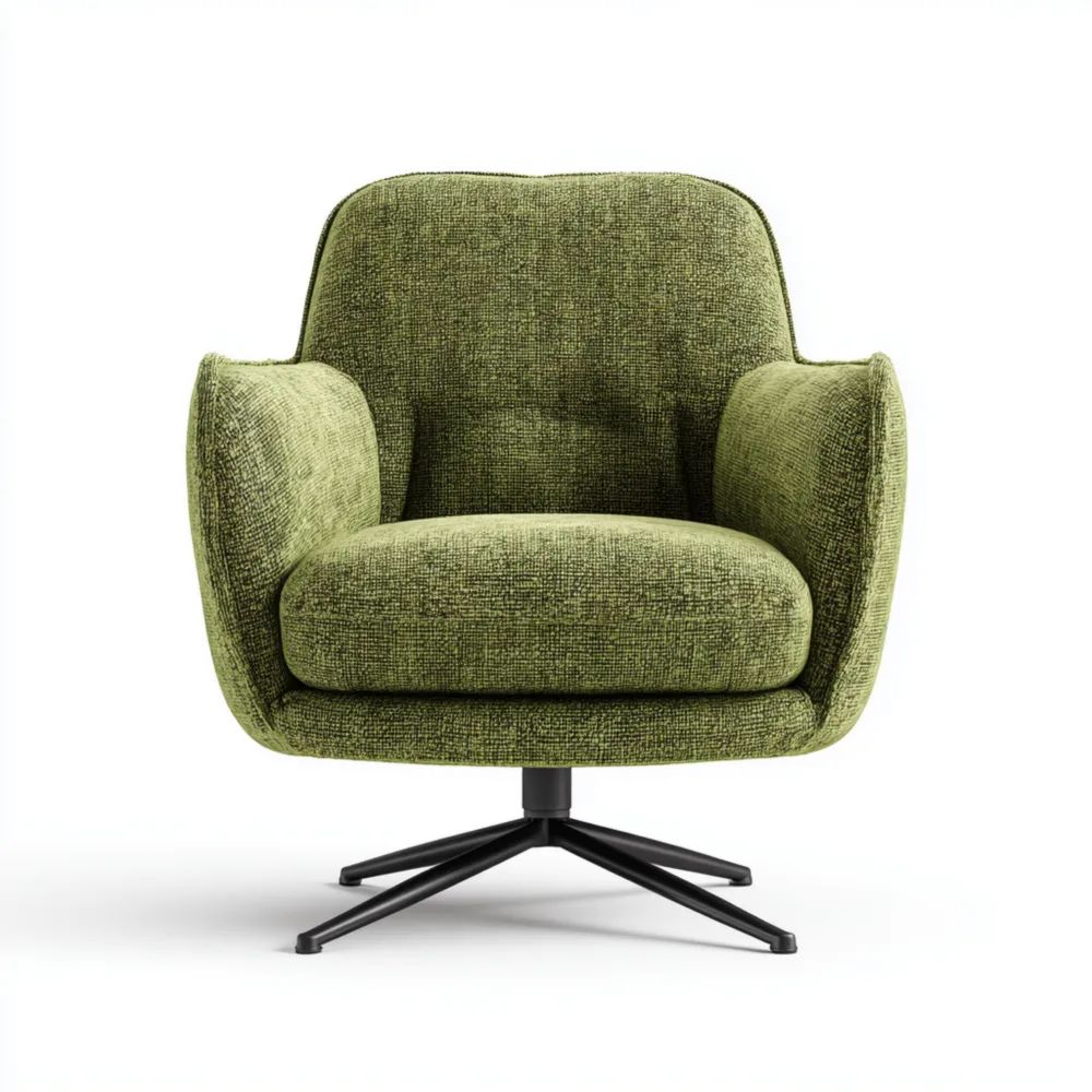 Sessel 85x78x90 cm Stoffbezug - Olivgrün - Modernes Design