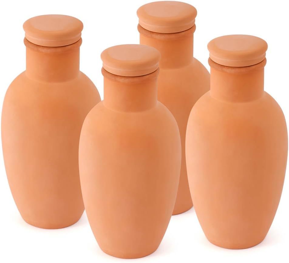 Ollas 8pcs 3.1 * 6inch Terracotta Plant Watering Globes Self Watering Planter Insert Olla Terra Cotta Clay Irrigation Globes