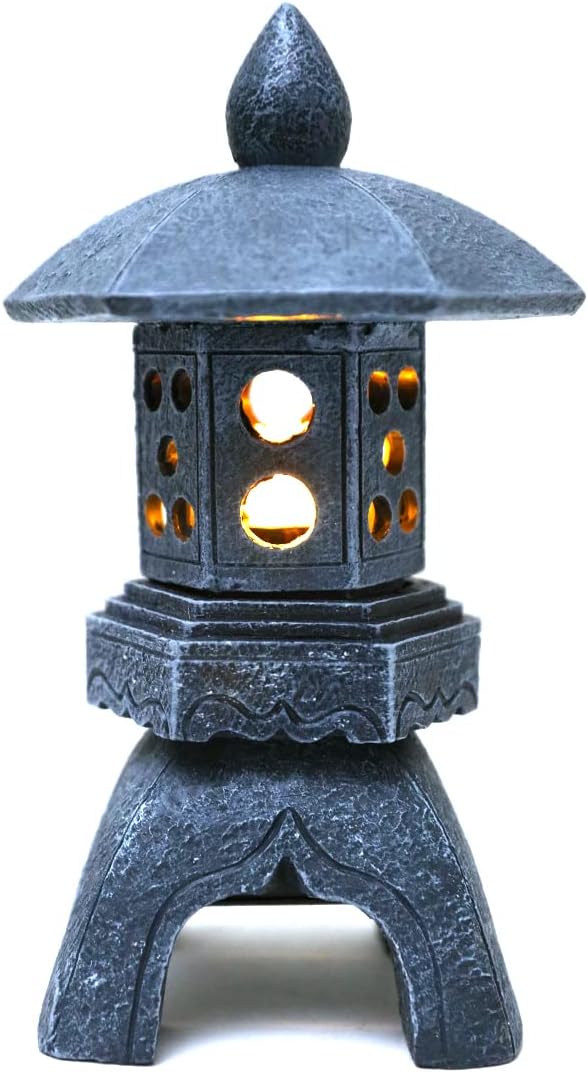 Solar Pagoda Lantern Outdoor Statue