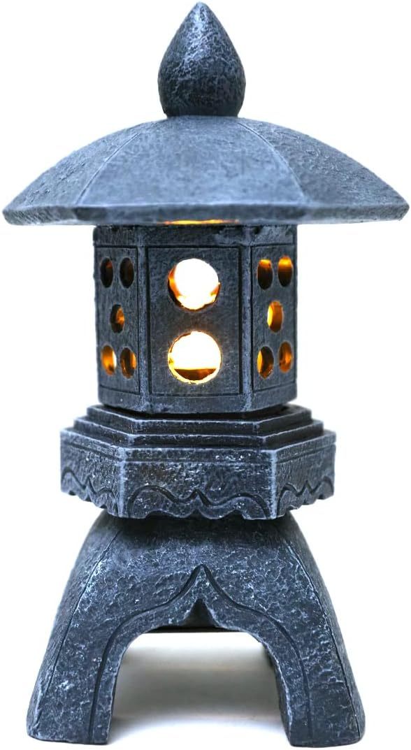 Solar Pagoda Lantern Outdoor Statue
