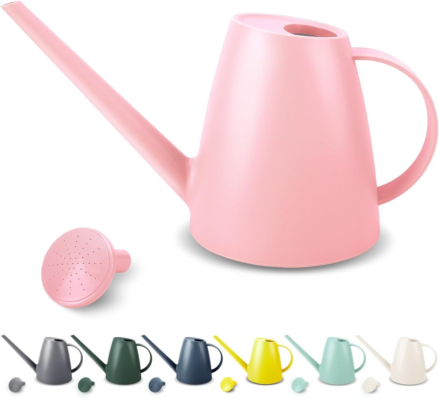 1/2 Gallon Long Spout Watering Can, 1.8L Plastic Water Pot for Home Garden Plants