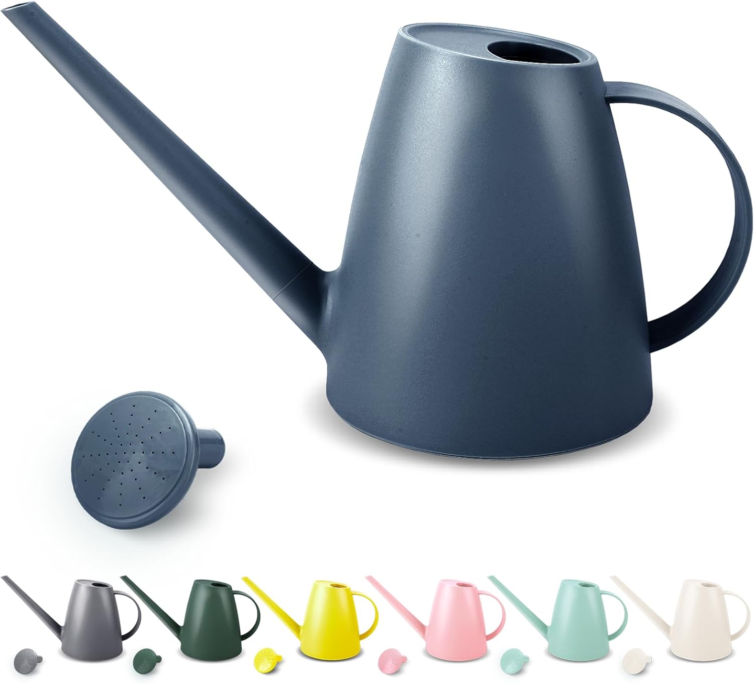 1/2 Gallon Long Spout Watering Can, 1.8L Plastic Water Pot for Home Garden Plants