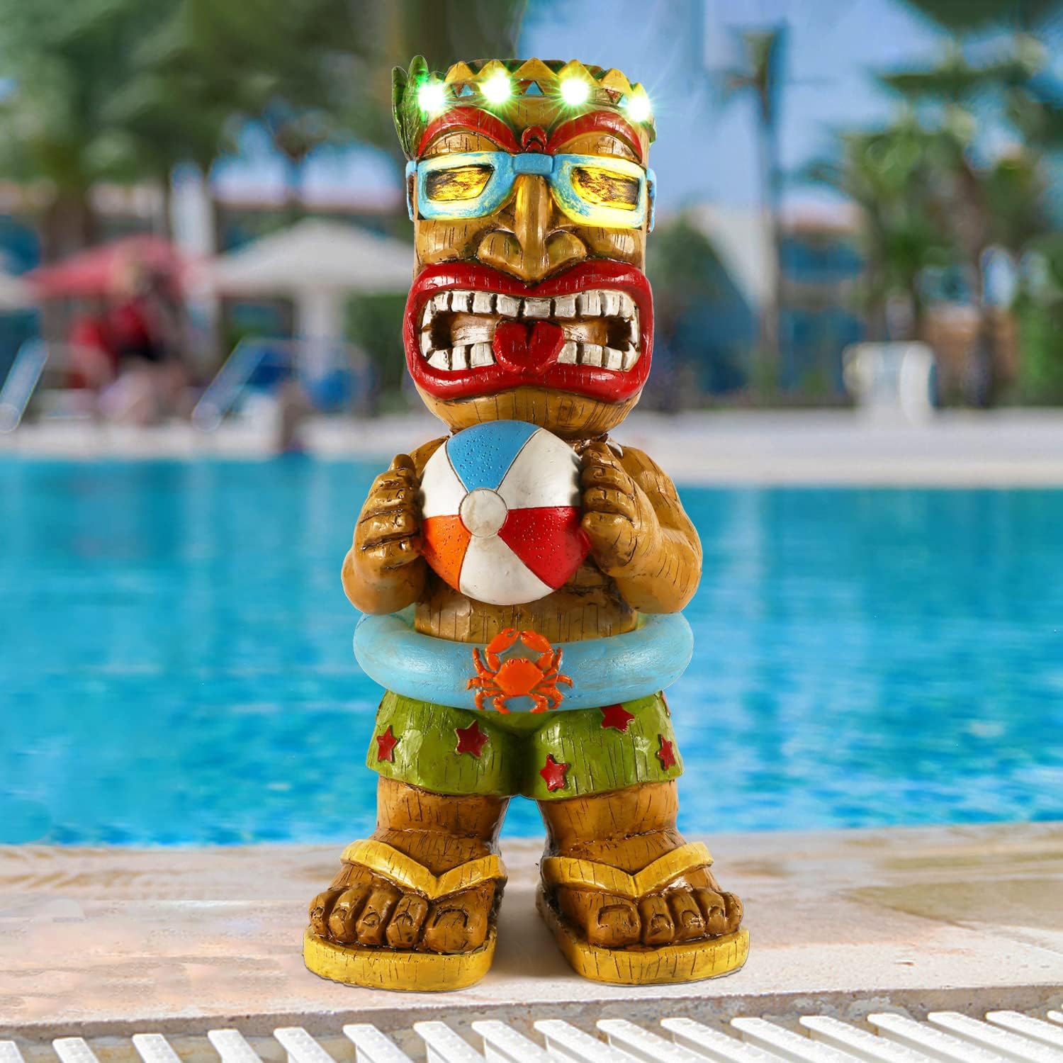 Solar Torch Tiki Garden Statue