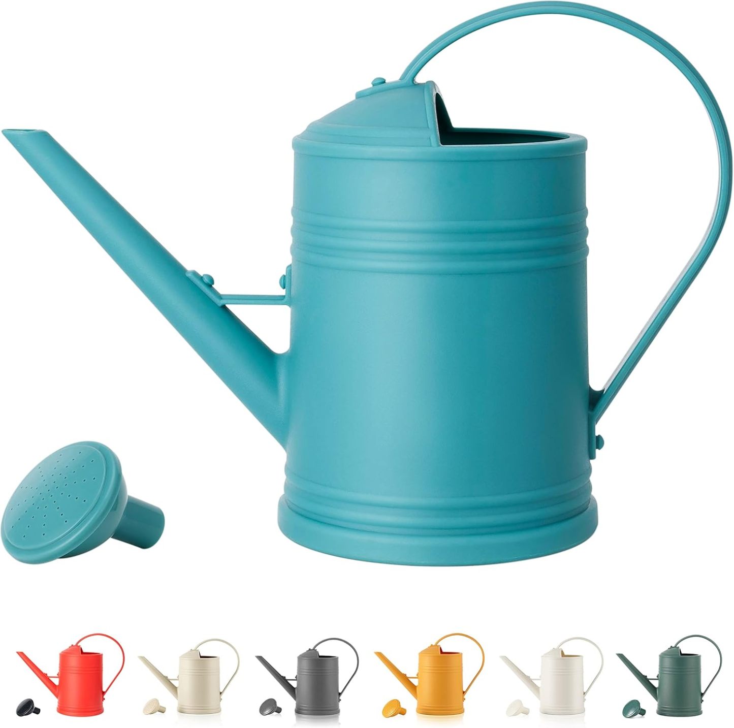 Plastic Watering Can with Sprinkler Head, 68oz Half Gallon Water Can for Indoor House Plants & Flowers