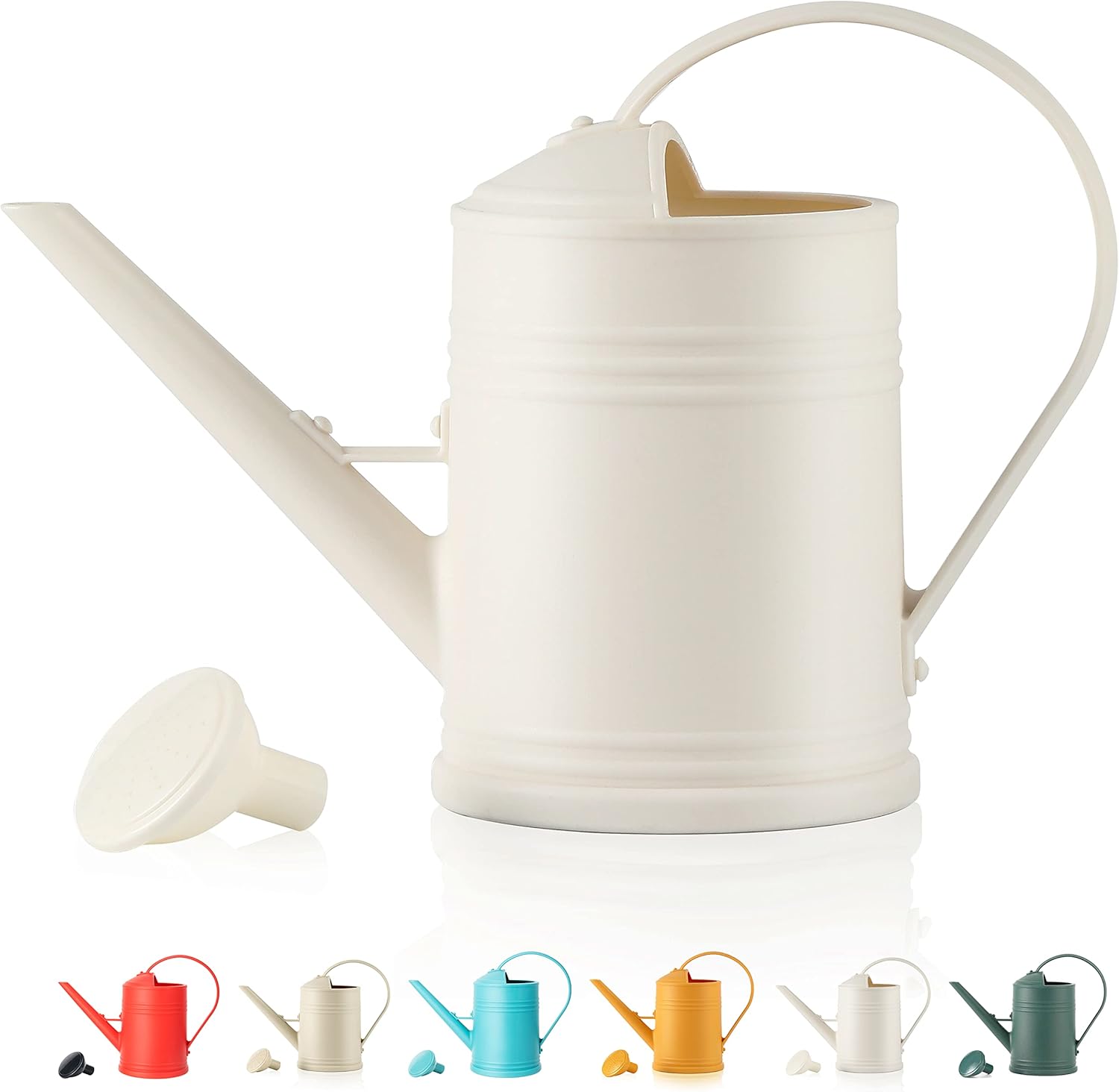 Plastic Watering Can with Sprinkler Head, 68oz Half Gallon Water Can for Indoor House Plants & Flowers