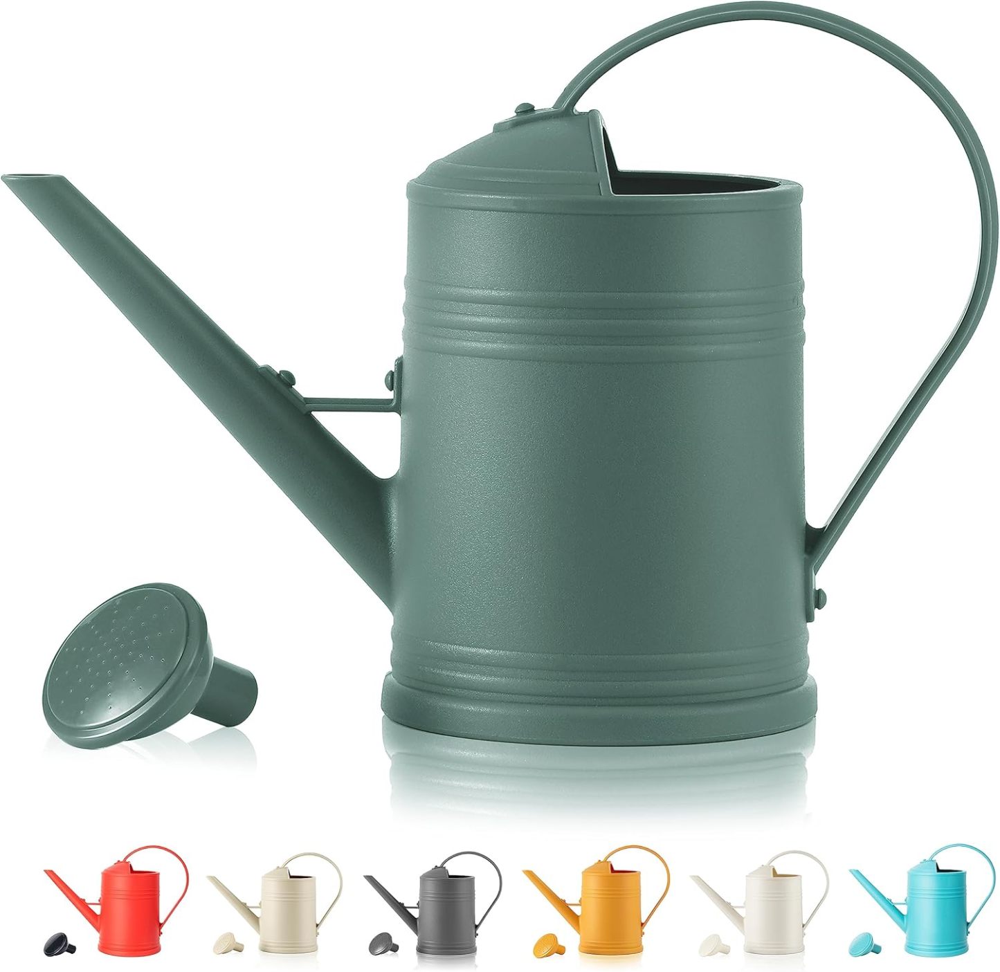 Plastic Watering Can with Sprinkler Head, 68oz Half Gallon Water Can for Indoor House Plants & Flowers