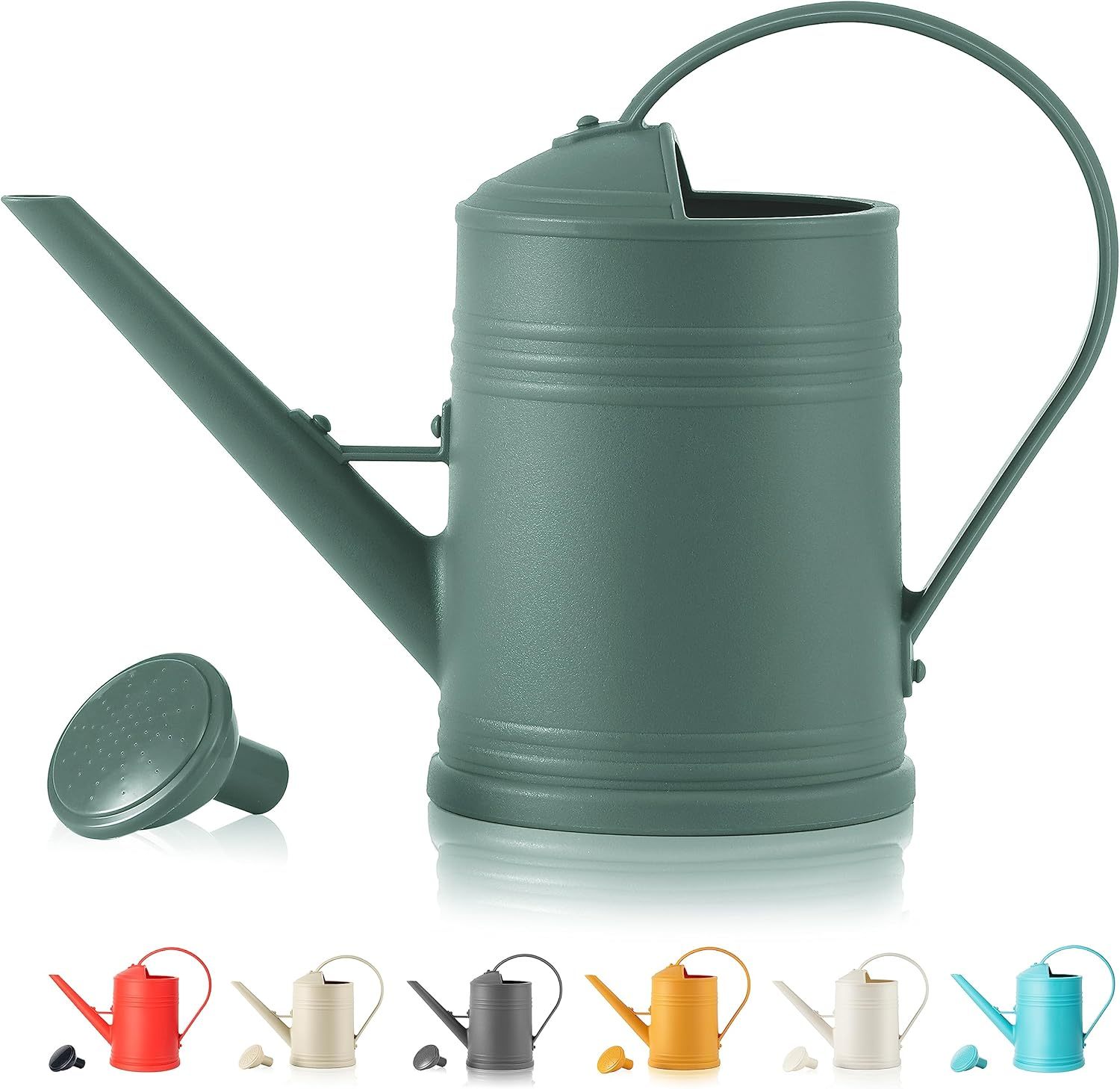 Plastic Watering Can with Sprinkler Head, 68oz Half Gallon Water Can for Indoor House Plants & Flowers