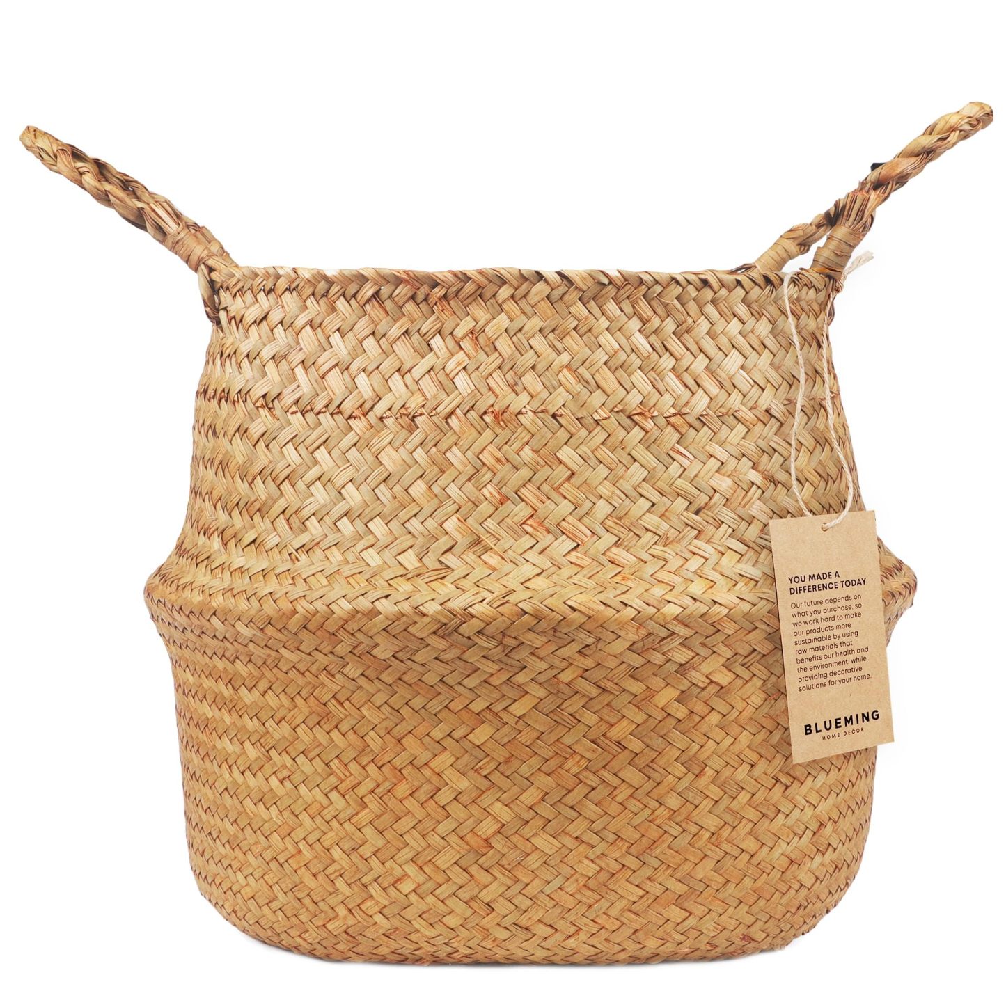 9-10 Inch Woven Wicker Plant Basket, Olive Tree Pot for Indoor Fake Trees, Decorative Planter Basket for Faux Artificial House Plants
