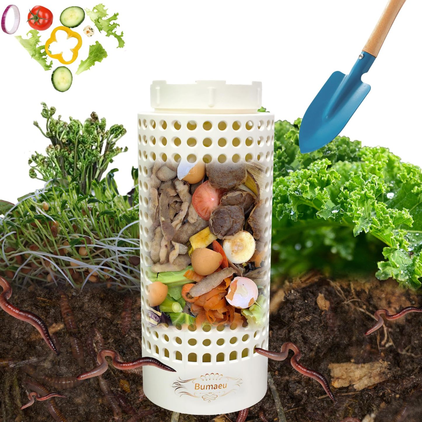 Underground Worm Farm | Mini Outdoor Vermicomposting Bin for Kitchen Food Waste Recycling