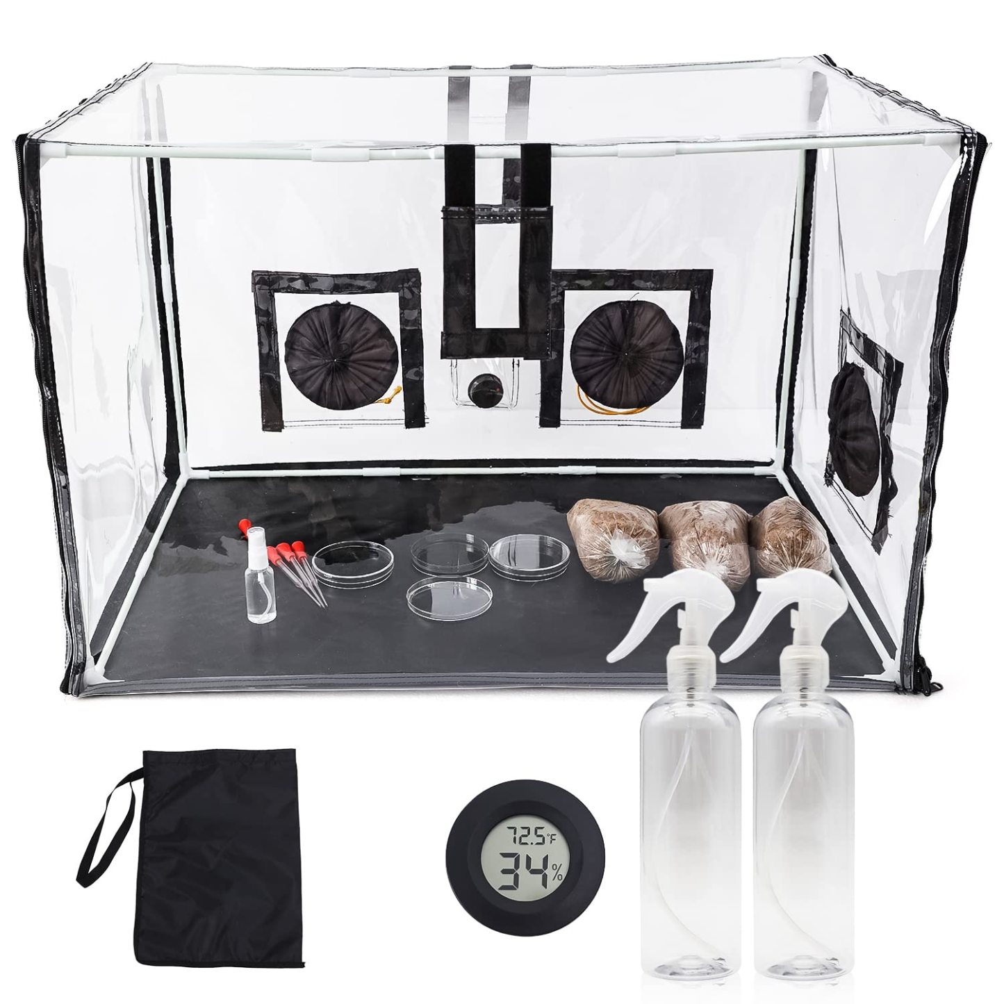 Large Still Air Box Mushroom Mycology Fume Hood Propagation StationsGrow Kit Mushroom Grow Bags Your Monotub Kit Mushroom Planting BagTent for Spores