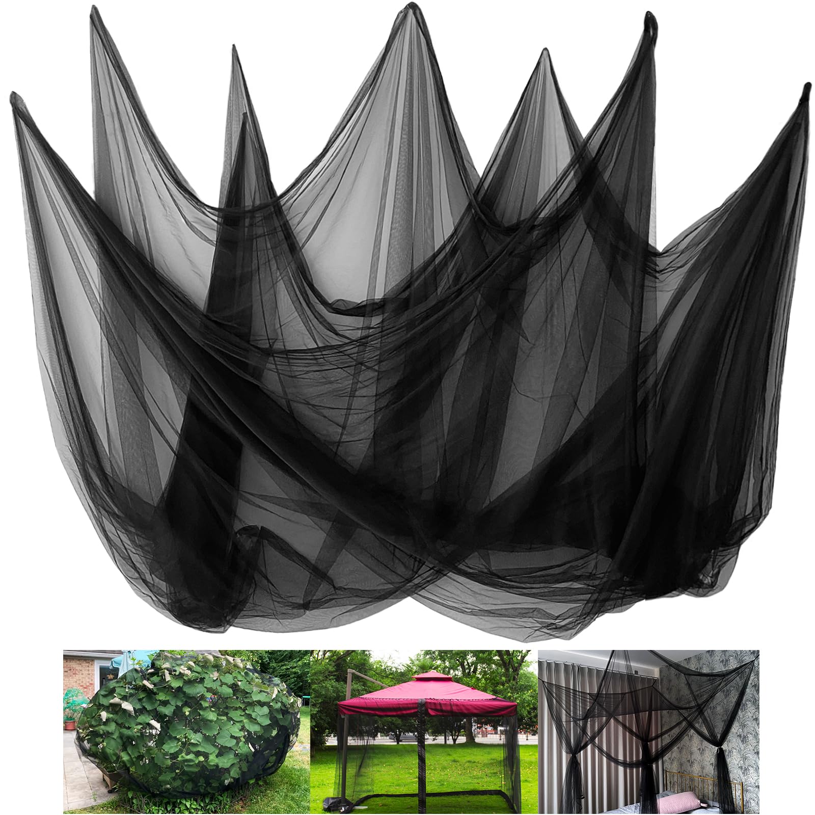 10x50Ft Patio Mosquito & Insect Barrier Netting, Breathable Garden Mesh Screen, Pest Protection Cover for Vegetables, Fruits Against Birds and Bugs