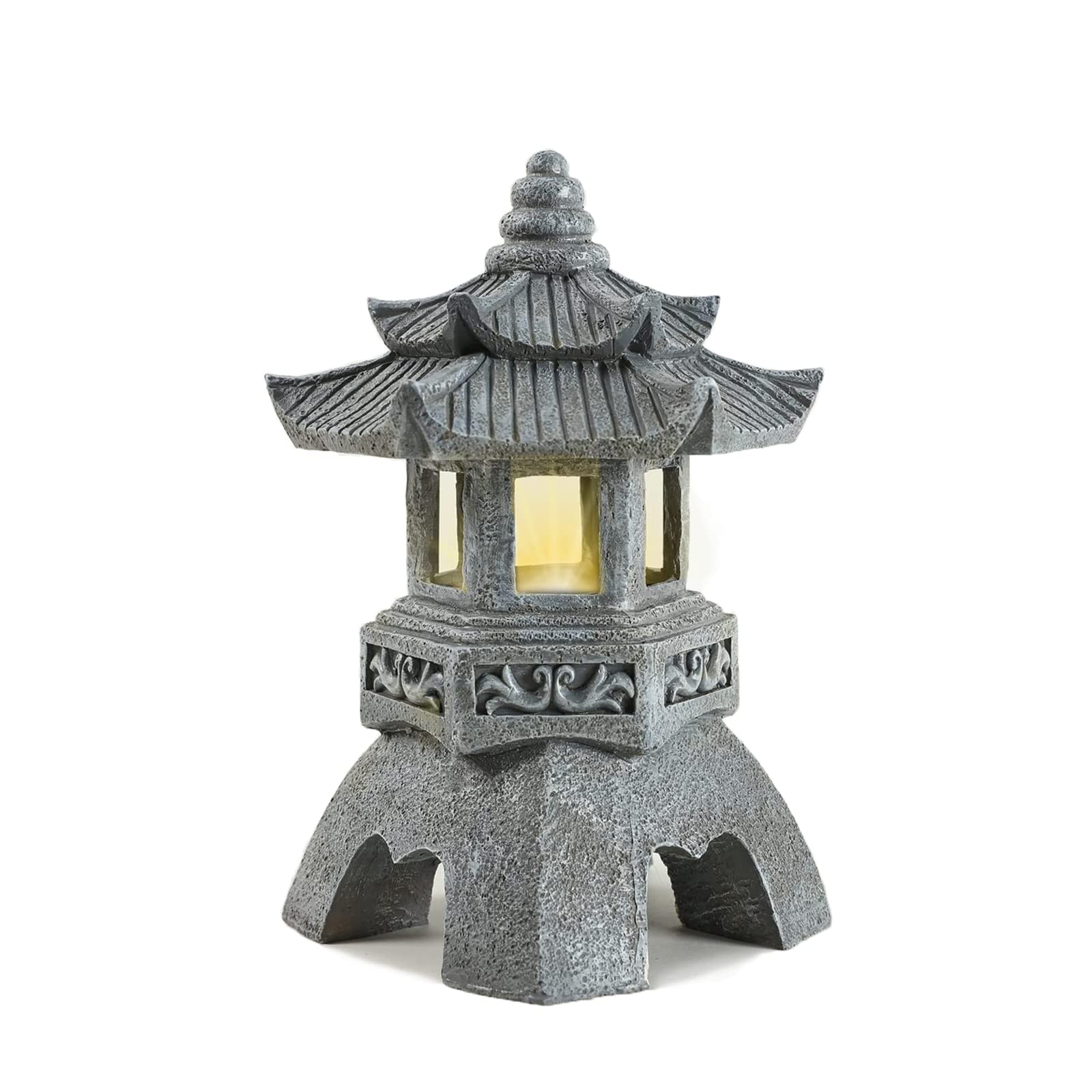 Zen Solar Pagoda Lantern Garden Statue