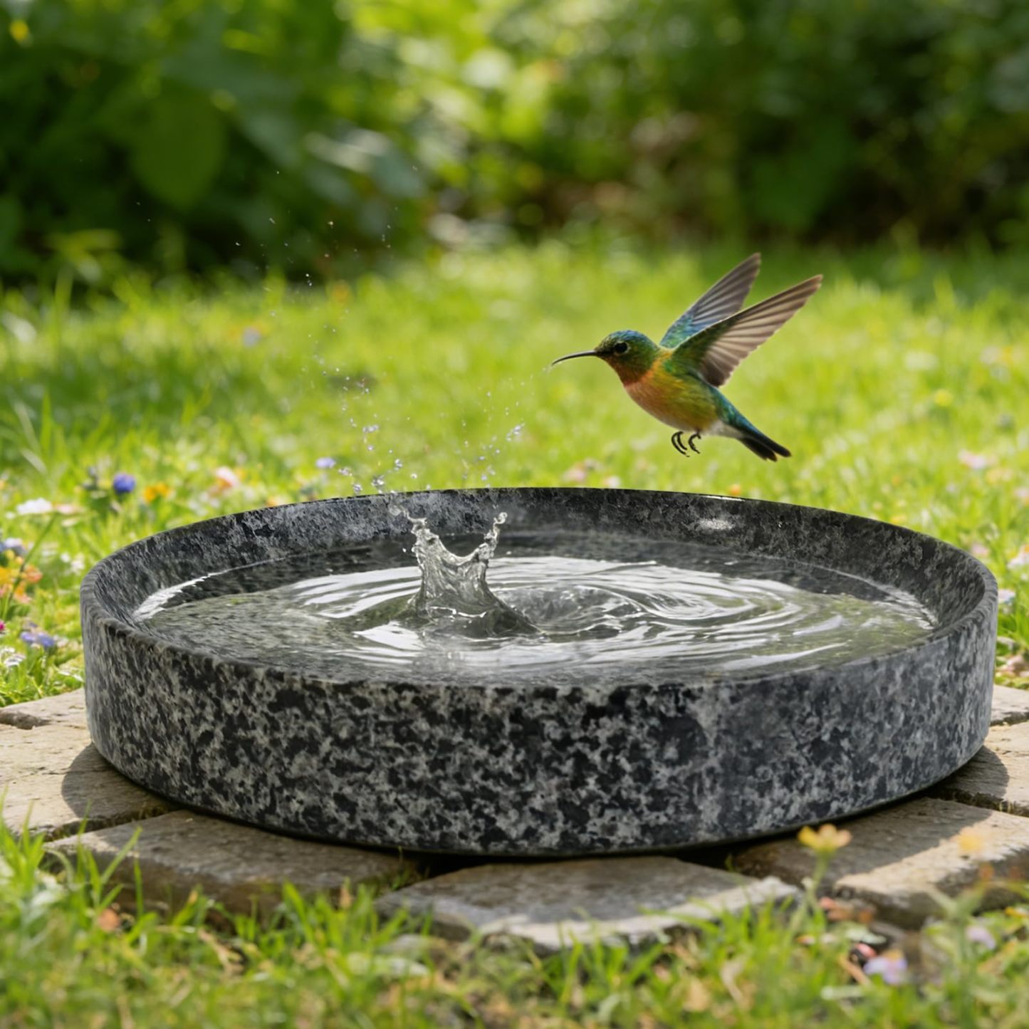 10 Inch Heavy Duty Bird Bath Bowl Only, Weather Resistant Easy to Clean, Tabletop & Ground Outdoor Garden Patio Decor