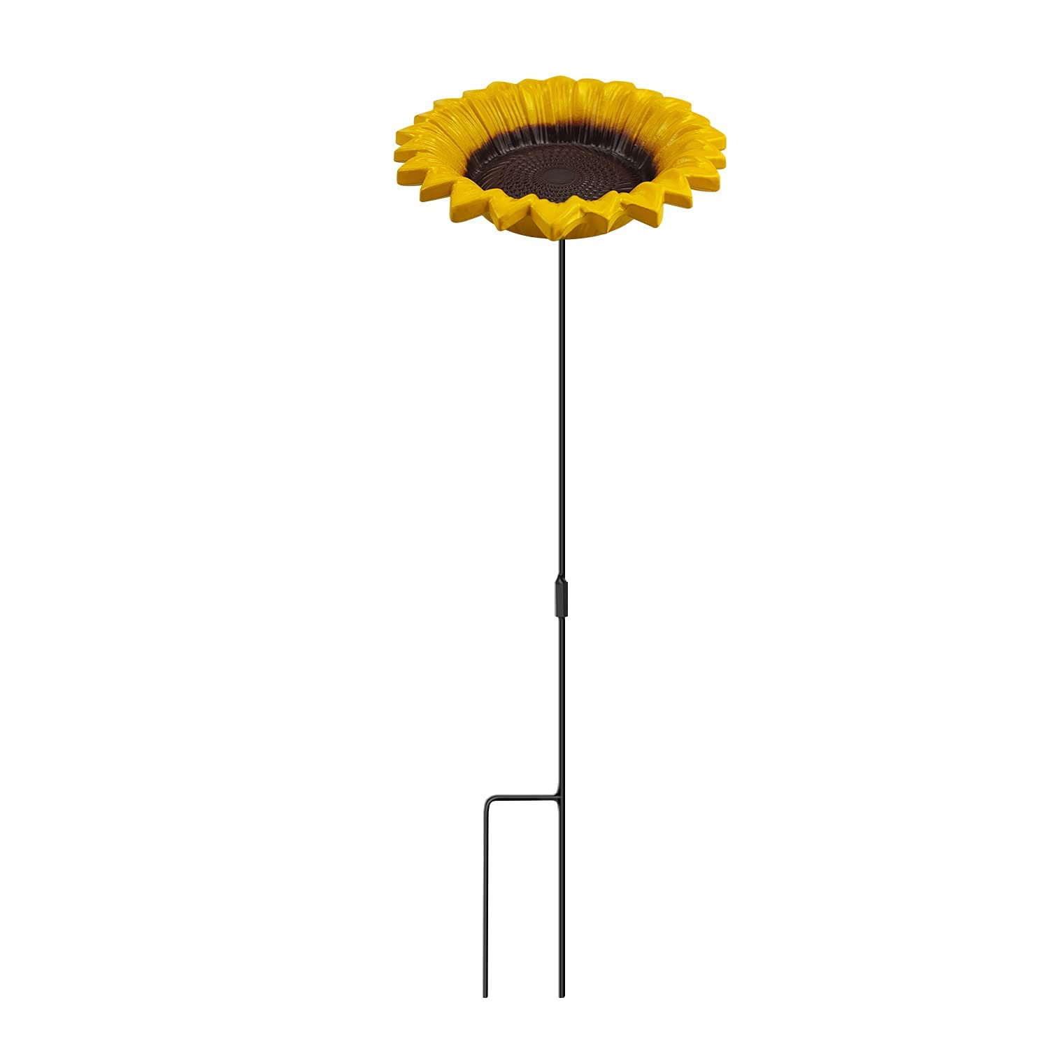 Sunflower Bird Feeder & Bird Bath for Outdoors, Ground Stake Small Tray Bird Feeder, Cute Garden Yard Decor for Bird Lovers