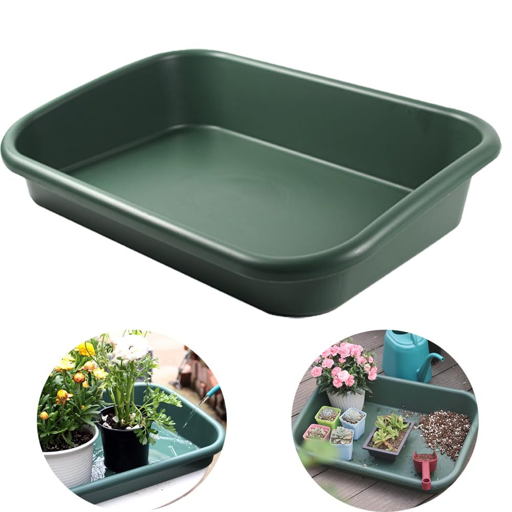 One-Piece Garden Potting Tidy Tray, Multipurpose Soil Mixing Planting Tray for Seedling Cultivation, Succulent Cactus Gardening Storage Tray