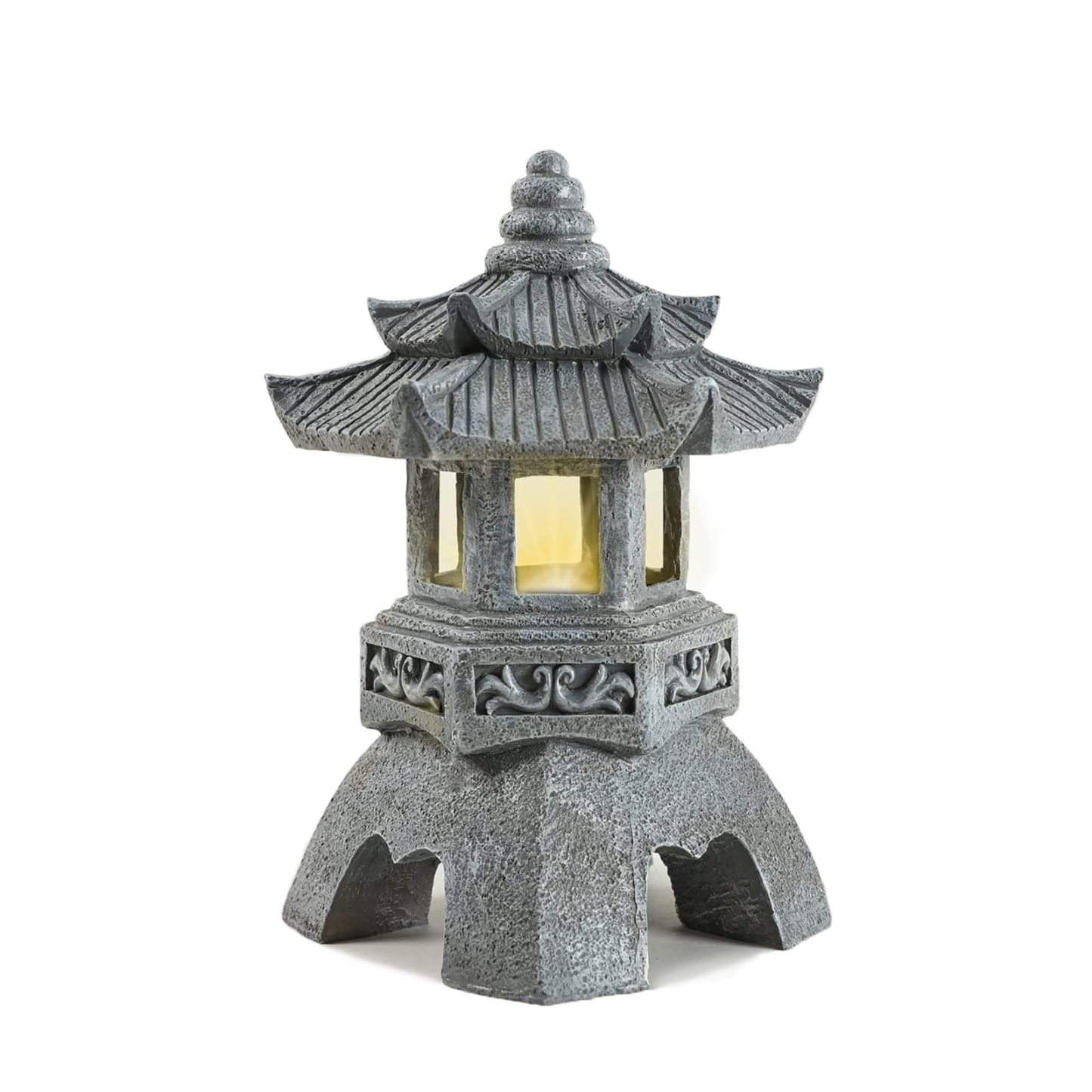 Zen Solar Pagoda Lantern Garden Statue
