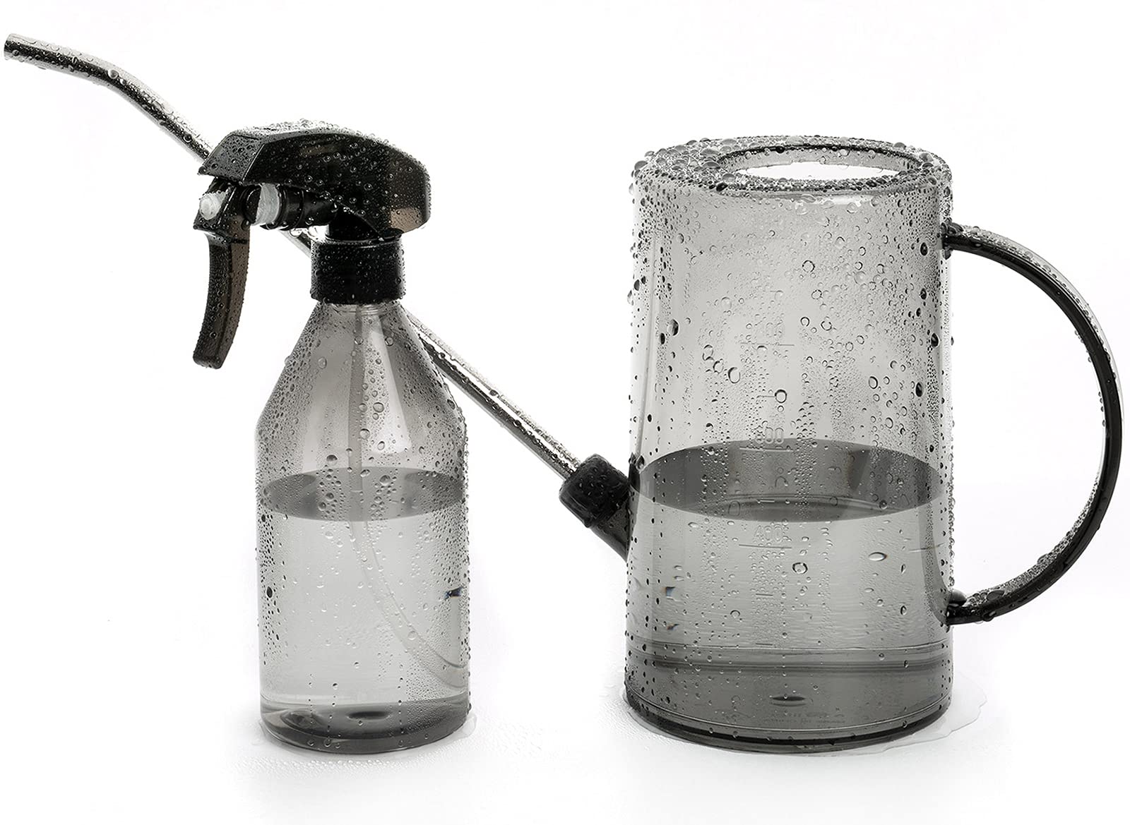 1L Long Spout Watering Can, Small Indoor Plant Watering Can with Bonus Plant Mister Spray Bottle for Succulents Flowers House Plants